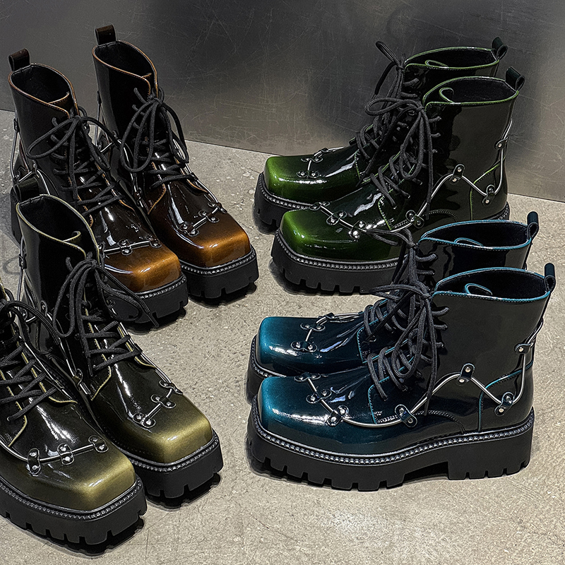 2025新款男士英伦风厚底马丁靴