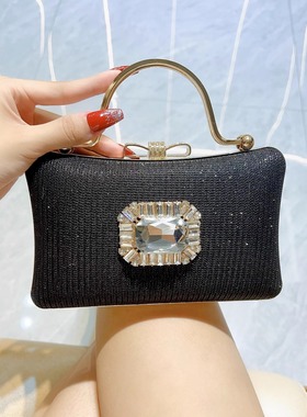 MissingYou新款气质手提包名媛质感水钻包搭配礼服宴会包斜挎包包
