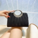 MissingYou晚宴褶皱皮革手提宴会包浪漫婚礼包晚装 包礼服包手挽包