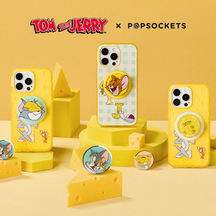 【奶酪大战】PopSockets x TOM&JERRY 猫和老鼠联名泡泡骚手机支架气囊伸缩防摔 汤姆 杰瑞