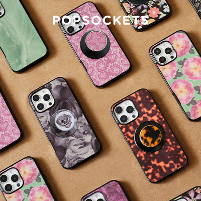 【蕾丝花序·手机壳】PopSockets泡泡骚防摔磁吸手机壳MagSafe版苹果iPhone趣味创意 蕾丝花烟熏紫