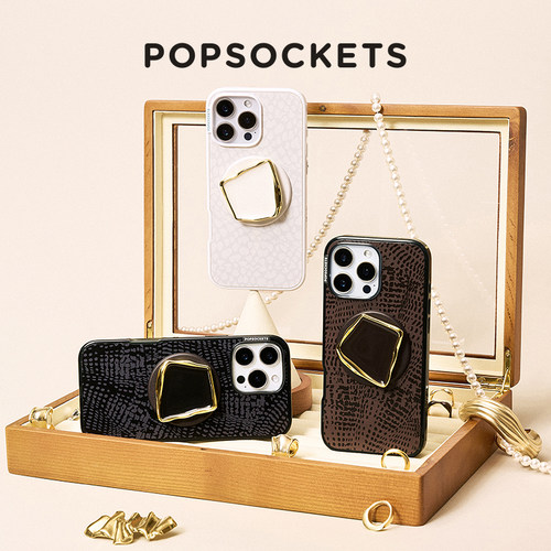 【晨间器物·手机壳】PopSockets泡泡骚磁吸防摔手机壳苹果iPhone17/16ProMax/Pro  秋冬氛围感 复古简约百搭