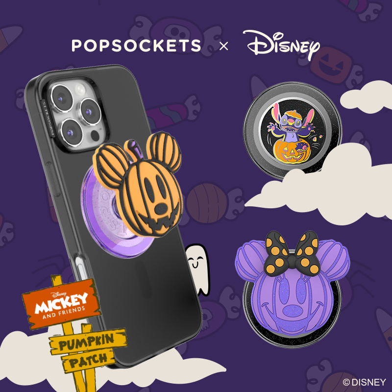 【米奇南瓜夜】PopSockets xDisney联名系列手机支架气囊伸缩磁吸 南瓜 米奇 米妮 史迪仔 万圣节