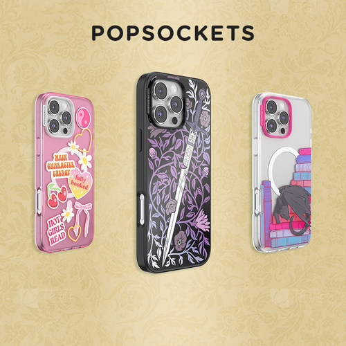 【神秘书店·手机壳】PopSockets泡泡骚磁吸防摔手机壳苹果iPhone16/15ProMax/Pro 猫咪书架玫瑰 日常 印花
