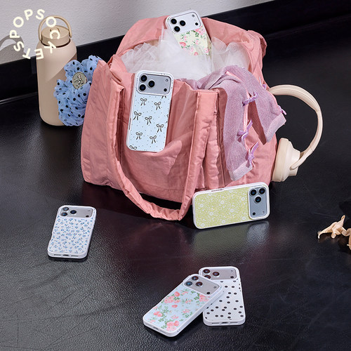 【芭蕾舞房·手机壳】PopSockets泡泡骚磁吸防摔手机壳苹果iPhone17/16ProMax/Pro 优雅 碎花 蝴蝶结 波点