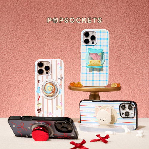 【冬眠计划·手机壳】PopSockets泡泡骚磁吸防摔手机壳苹果iPhone17/16ProMax/Pro 冬日 蝴蝶结 菱格棋盘条纹