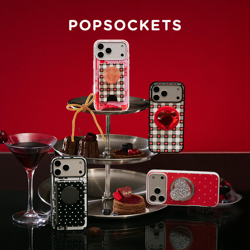 【Something Spicy 辣】PopSockets泡泡骚磁吸式气囊手机支架苹果iPhone17/16ProMax卡包充电宝 闪闪爱心波点