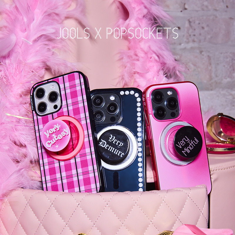 【非常优雅·手机壳】PopSockets x JOOLS泡泡骚手机支架气囊防摔手机壳 棋盘格 渐变