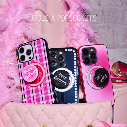 【非常优雅·手机壳】PopSockets泡泡骚xJOOLS系列磁吸防摔手机壳苹果iPhone17/16ProMax/Pro  闪耀渐变格纹