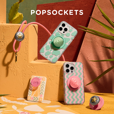 【绿洲物语】PopSockets泡泡骚手机支架气囊伸缩防摔粘贴 粉 绿 棕 璀璨星  花瓣 沙丘 卡包