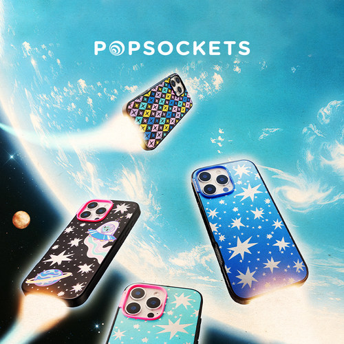 【太空梦游记·手机壳】PopSockets泡泡骚磁吸防摔手机壳苹果iPhone16/15ProMax/Pro 镜面 印花 太空银河群星