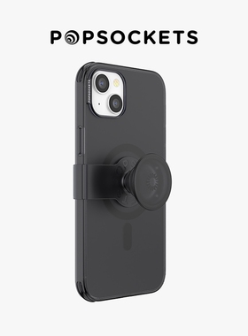 【iPhone植物壳】PopSockets泡泡骚磁吸防摔手机壳苹果iPhone14Pro 简约百搭日常 斑马黑 透白