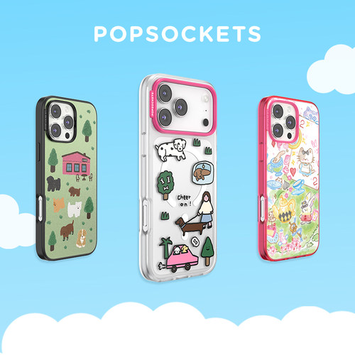 【宠物物语·手机壳】PopSockets泡泡骚磁吸防摔手机壳苹果iPhone17/16ProMax/Pro 镜面 小猫小狗 毛茸可爱