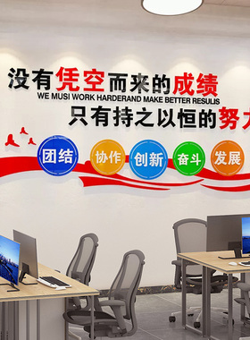 办公室文化墙励志标语墙贴