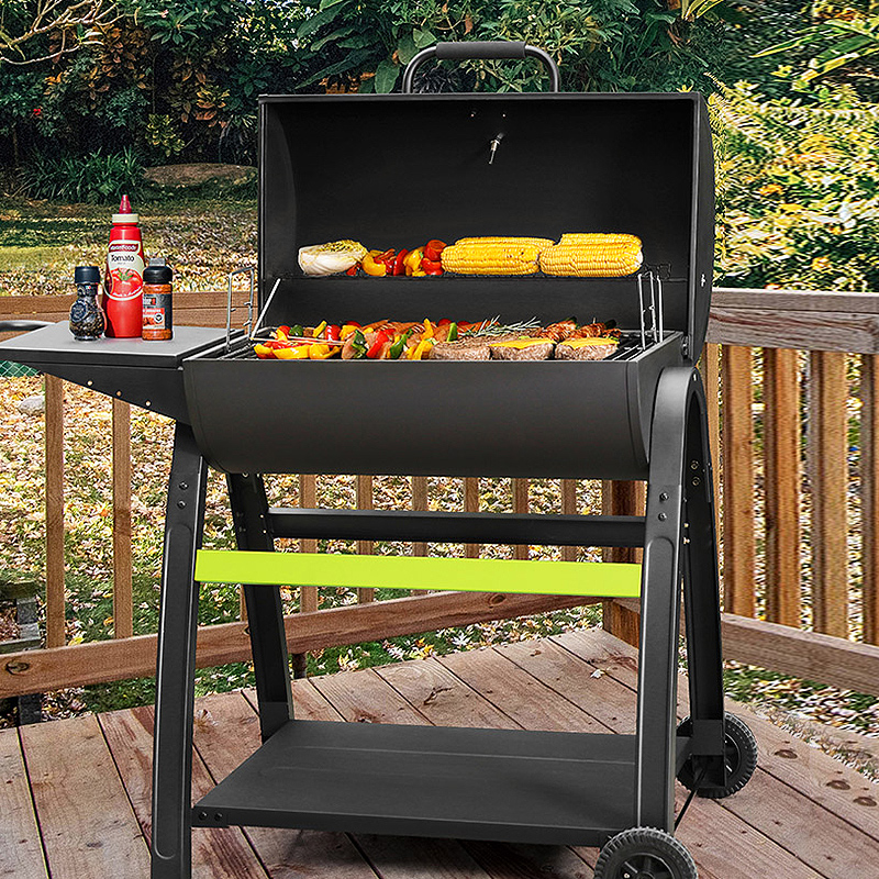 诺歌花园黑骑士烧烤炉子家用户外美式大型庭院烤炉烤肉羊肉串炉