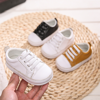 婴儿不掉跟透气女宝宝真皮学步鞋