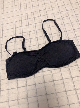 货号21-6/7抹胸内衣75ab70b莫代尔棉黑色文胸吊带