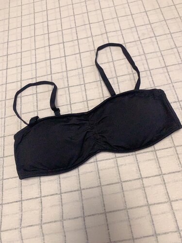 货号21-6/7抹胸内衣75ab70b莫代尔棉黑色文胸吊带