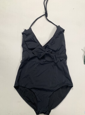 货号B93胸围80BC臀围90～98cm黑色女士连体泳衣