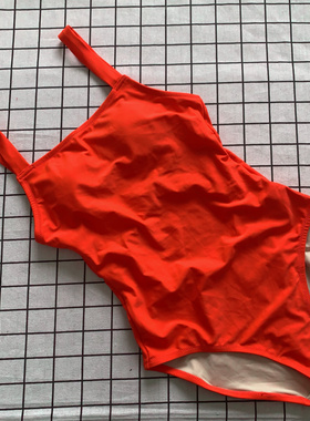 货号C21外单红色连体泳衣老海军80AB臀围90-95