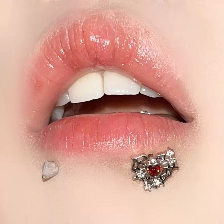 蛛网爱心钛钢唇钉耳蜗钉耳骨钉