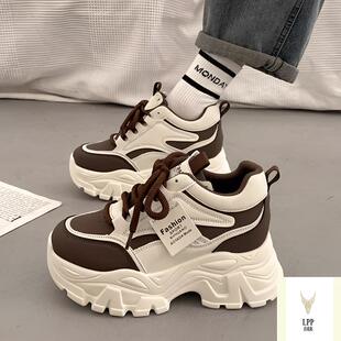 松糕休闲运动鞋 清仓爆款 2025春秋季 女显脚小增高鞋 百搭厚底老爹鞋