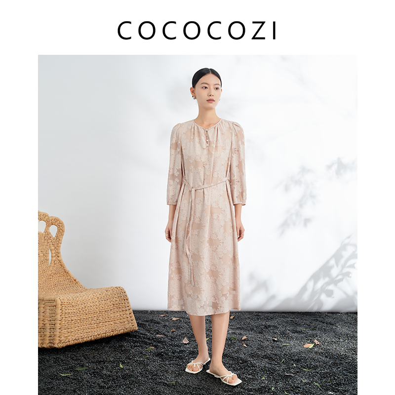 COCOCOZI真丝桑蚕丝连衣裙