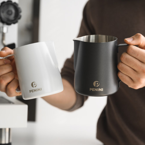 尖嘴专业拿铁不锈钢压纹拉花杯