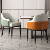 2025春季 轻奢家用餐椅酒店饭厅餐桌椅洽谈靠背凳美甲咖啡椅子 新款