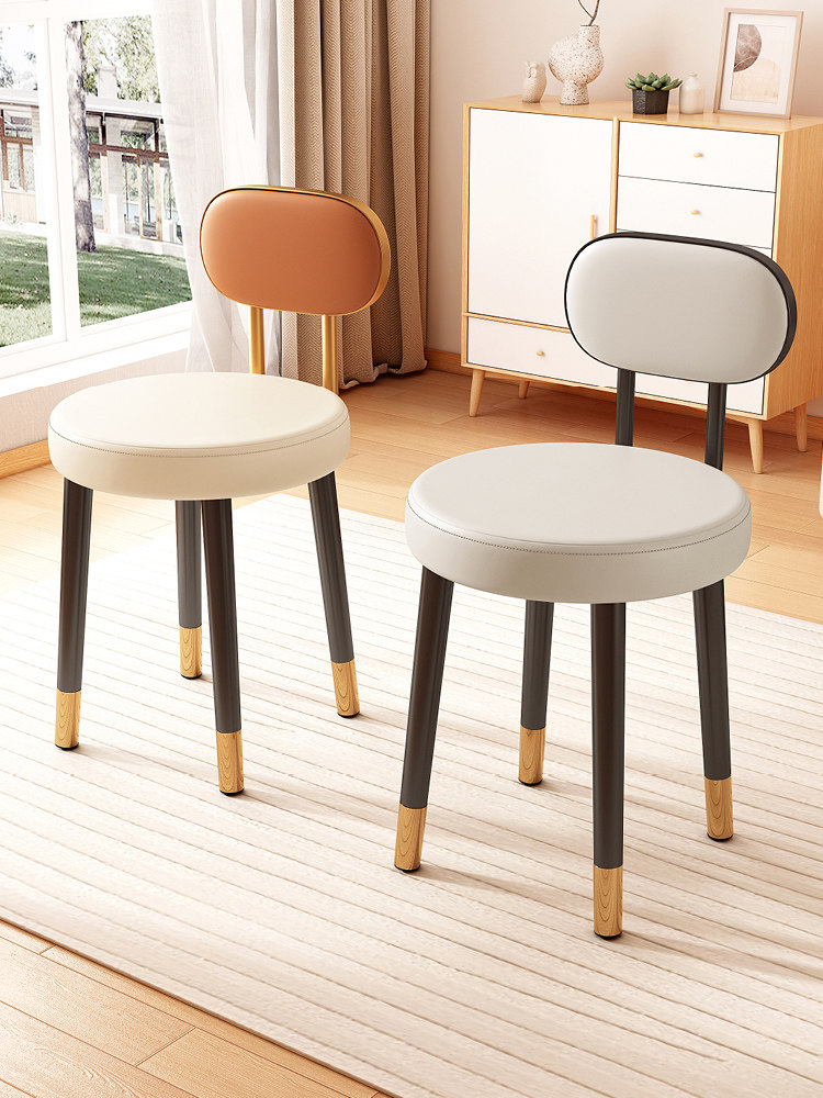 家用轻奢化妆椅ins风卧室梳妆椅现代简约软包靠背餐桌椅创意餐椅,住宅家具,梳妆凳,淘宝优惠券,粉丝福利购,淘宝优惠卷