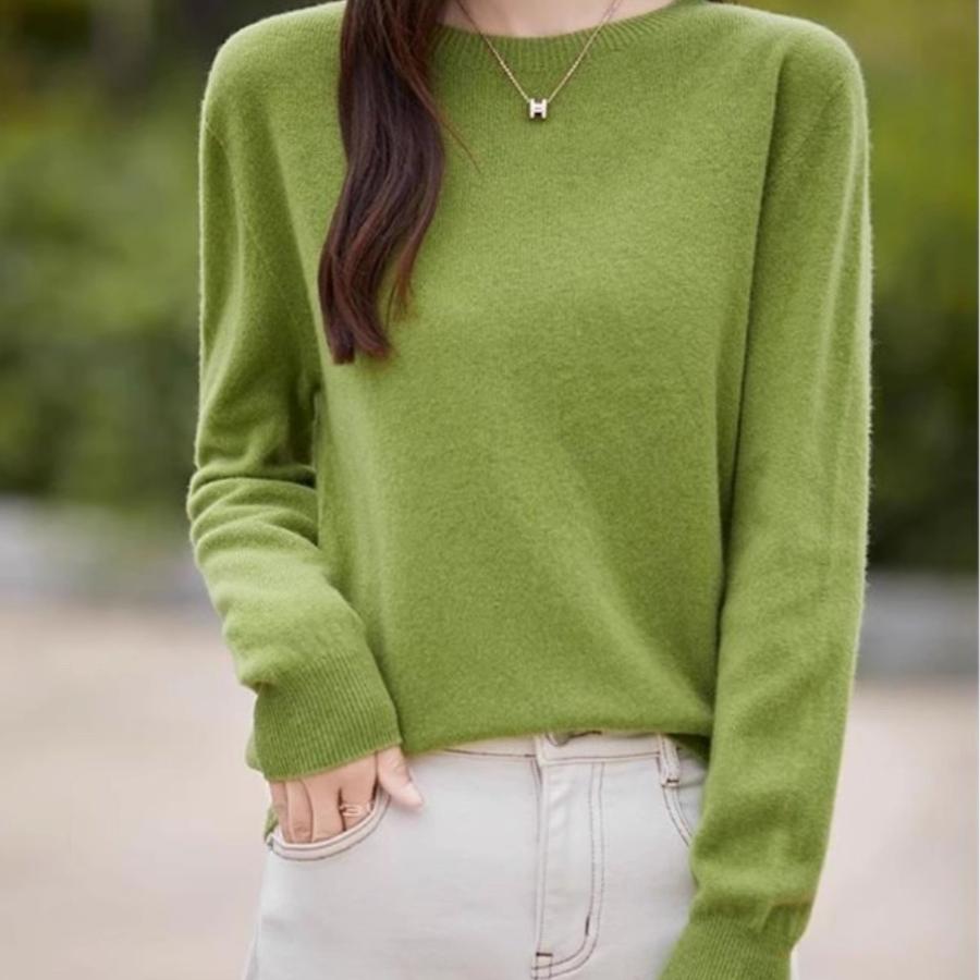 一线成衣无法毛衣春季圆领宽松打底衫女2025年洋气新款内搭针织衫