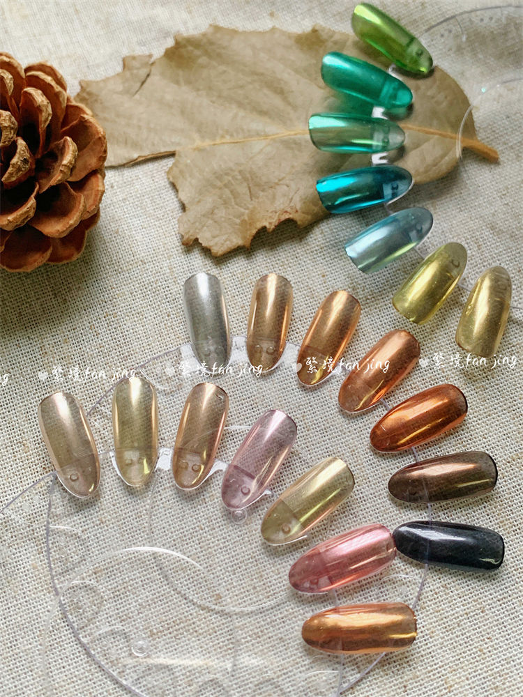 繁境美甲手工素材超细腻超镜面魔镜粉日常美拉德水波纹造型金属粉