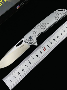 随风折叠刀S35VN钢钛柄户外露营防身锋利求生存垂钓小刀车载工具