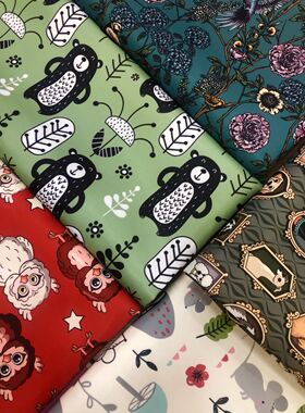 印花复合布料防泼水书包背包DIY桌布沙发抱枕宠物面料3码起售包邮