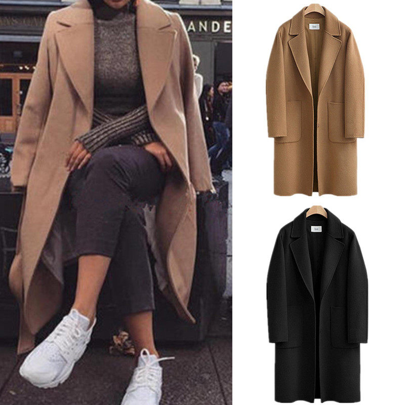 2021 Winter Ladies Coat Women Long Jacket 中长款大衣外套女