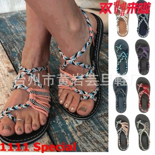 2023newwomen& 4243 女士沙灘平底涼鞋 39;sbeachflatsandals大碼