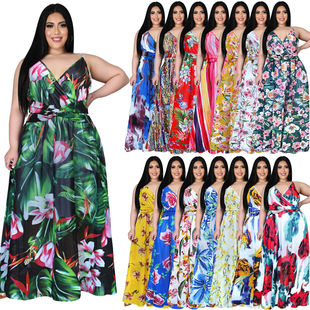 size 波西米亚沙滩裙 plus beach dres大码 Bohemian 5XL ladies