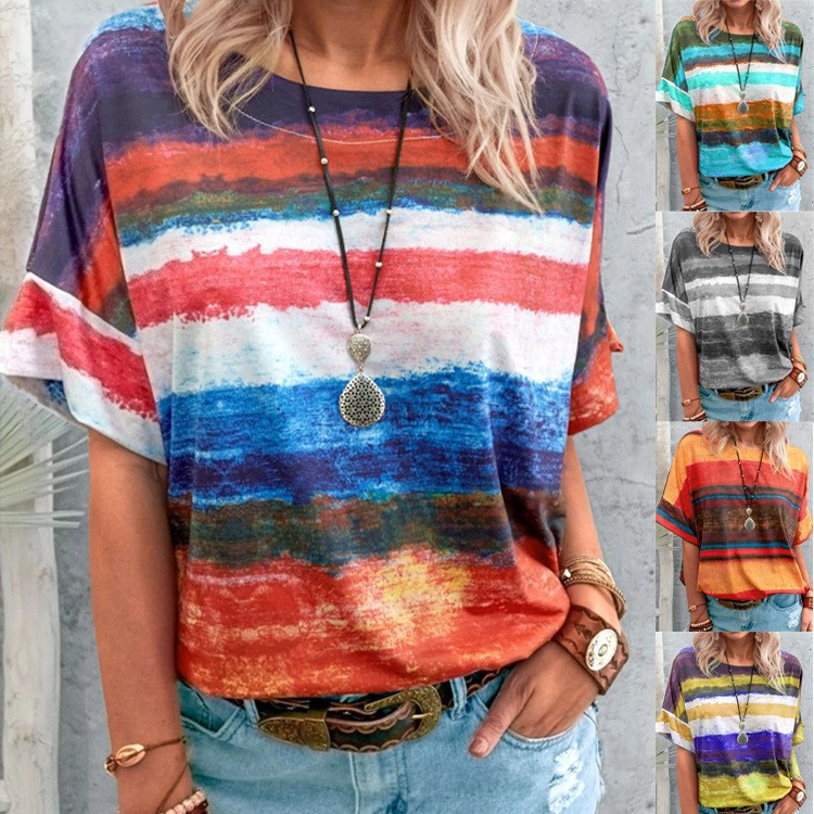 S-5XL Summer Short sleeve T-shirt for women大码短袖女士T恤