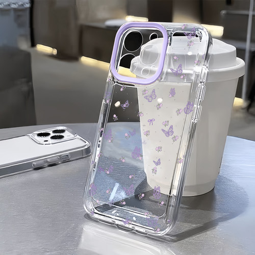 温柔风碎花蝴蝶全包手机壳创意