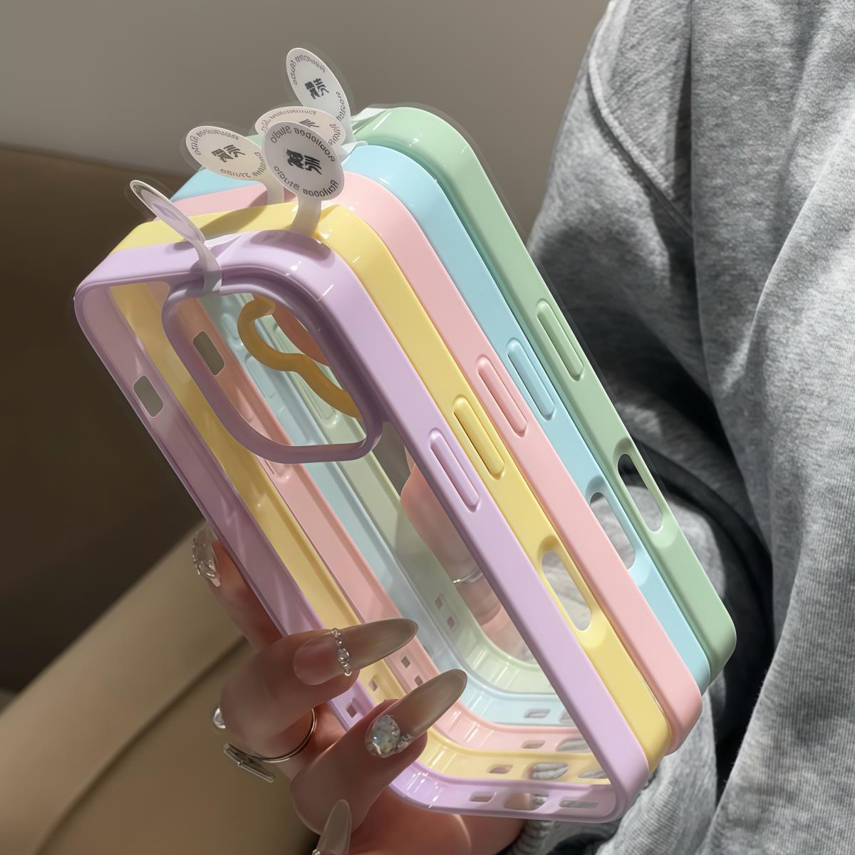 彩色软边亚克力适用iphone15promax手机壳苹果14pro新款16promax简约13透明12保护套11创意15plus时尚女男款