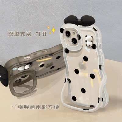 简约小清新立体蝴蝶结支架手机壳