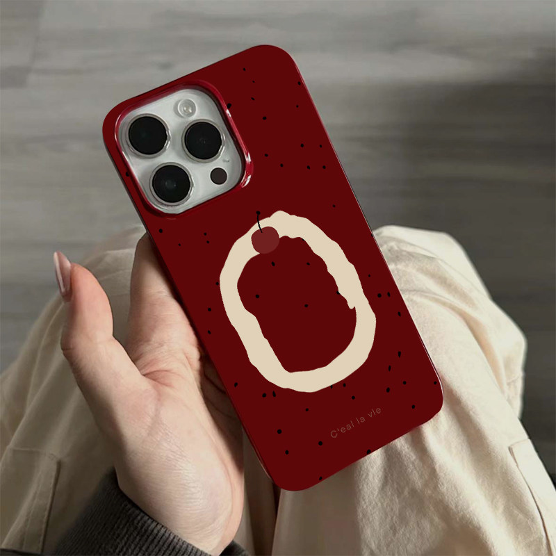波点圈圈苹果适用iPhone16promax新款17手机壳苹果15pro可爱14promax创意13promax酒红果冻12全包11卡通17pro