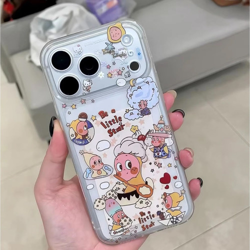 涂鸦星星人适用苹果17pro手机壳iPhone15promax新款16pro华为p70荣耀300防摔13小米14透明vivo全包oppo软壳12