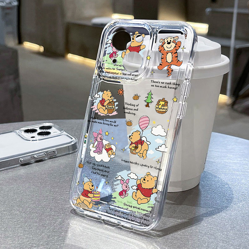 维尼故事集适用苹果16手机壳iPhone15promax新款13华为mate60荣耀200防摔12小米14透明vivox100全包oppo软k70