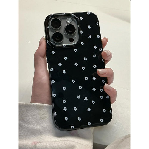 ins小花花适用苹果17pro手机壳iPhone15promax新款13华为mate60荣耀200防摔16小米14清新vivo全包oppo软壳k70