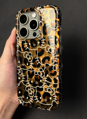 迷糊Kitty适用苹果16手机壳iPhone15promax晕染新款华为mate60荣耀vivos19时尚opporeno12小米14红米note13女