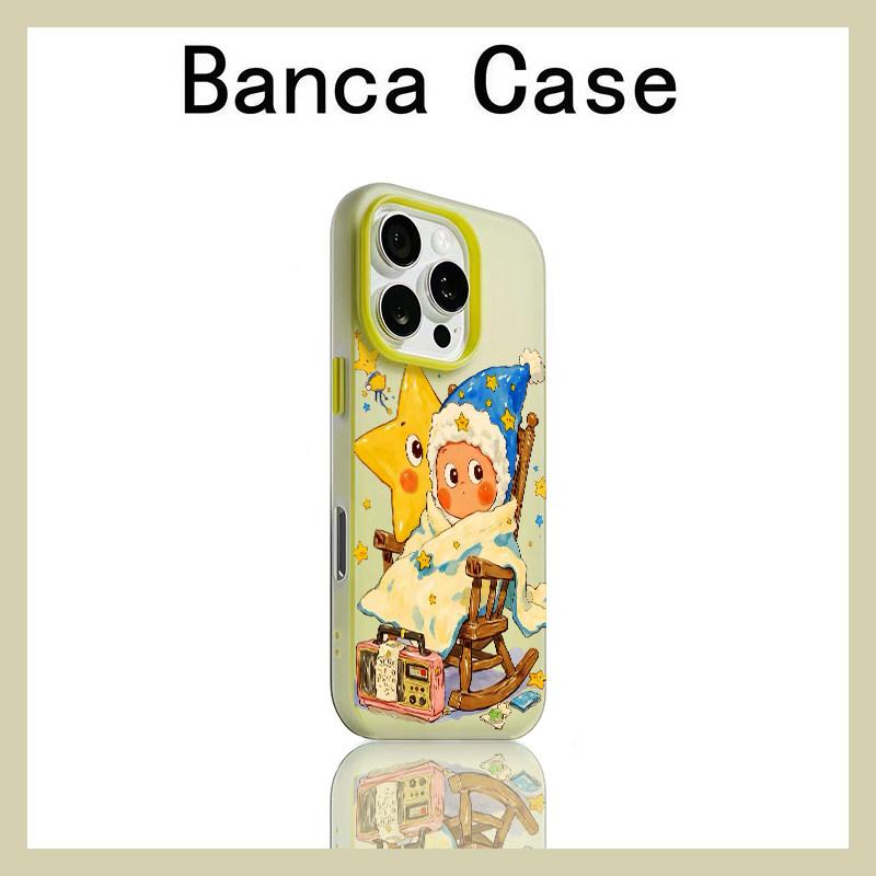 睡帽冬日星星人适用iPhone16promax手机壳苹果15pro可爱14promax肤感13promax果冻壳12全包11防摔16卡通17pro