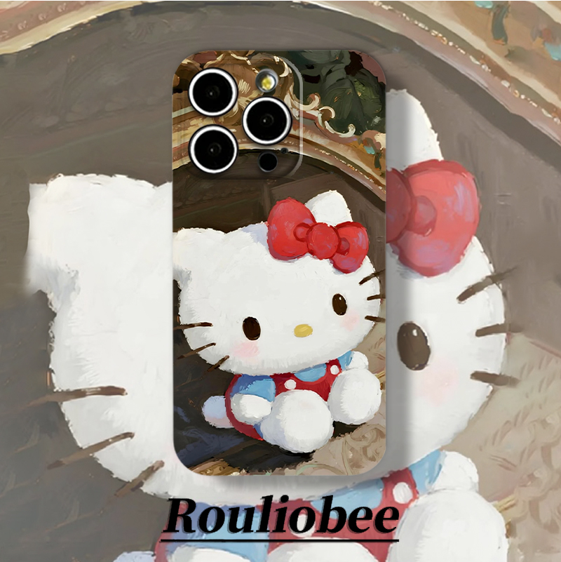 复古风Kitty猫适用iphone16promax手机壳苹果15女14华为mate70卡通vivox200小米15防摔oppo硬壳红米k80荣耀90