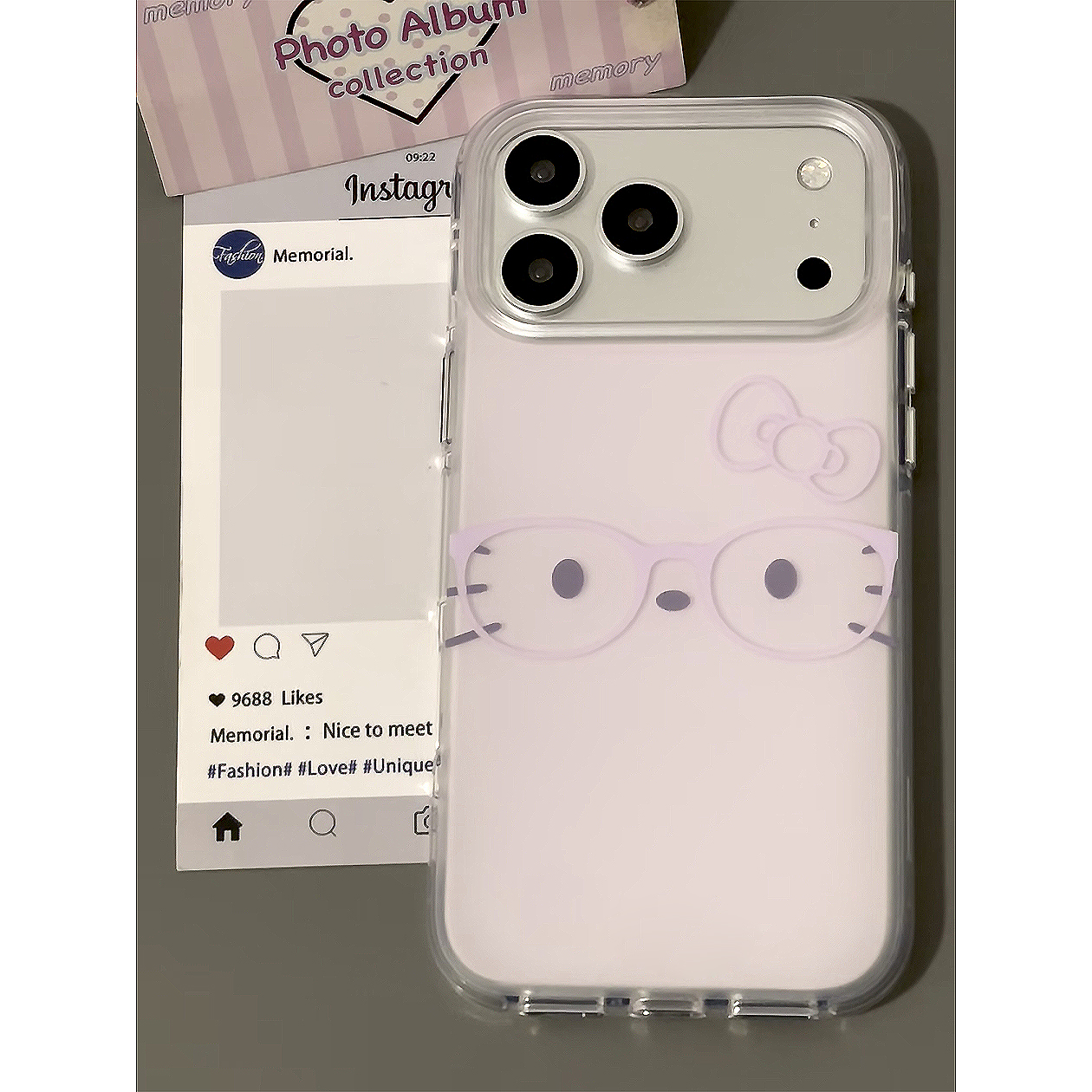 透紫色kitty适用苹果17手机壳iPhone15promax新款p70华为mate60pro荣耀300高级感vivos20卡通oppo小米14红米