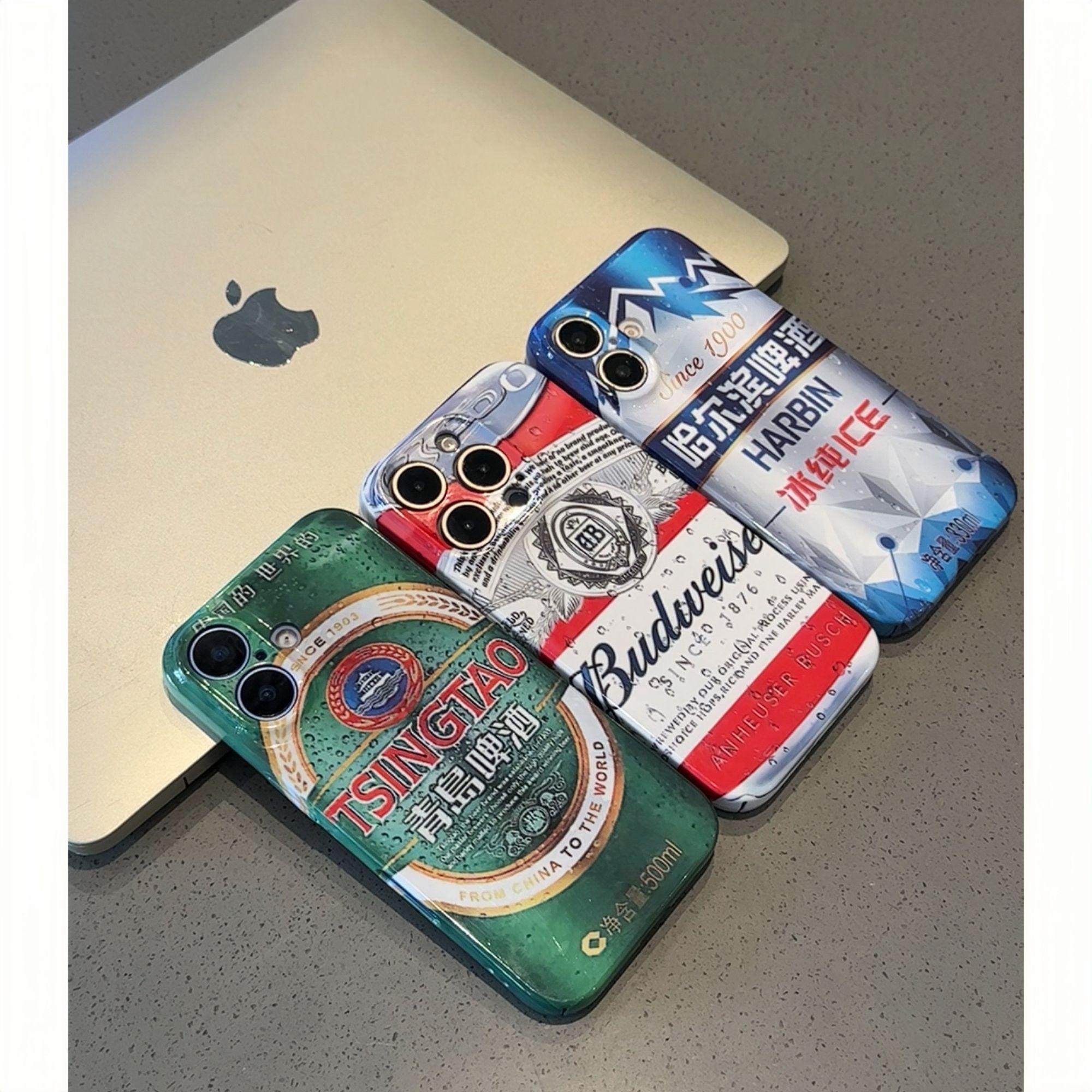 青岛啤酒适用iphone16promax手机壳苹果13菲林14华